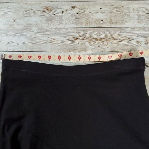 Cabi #3098‎ Black Flounce Ruffle Ponte Skater Skirt Size 2 Flip Skirt - Picture 8 of 9